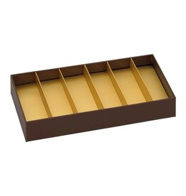 Box with transparent lid (chocolat)