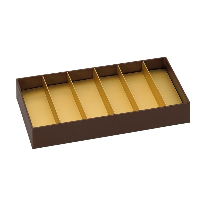Boîte avec couvercle transparent (chocolat) - 12 pièces