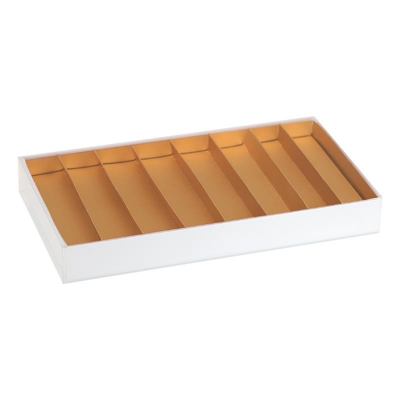 Box with transparent lid (white) - 12 pieces