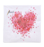 Napkin Heart of hearts  33 cm x 33 cm - 165*165*25 mm - 1 packet with 20 napkins