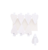 Länglicher Herzclip - Weiß - 20*15*40mm - 64 Stück
