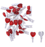Heart clip - red -15*10*30mm - 144 pieces