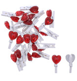 Heart clip - red