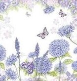 Serviette Fleurs sauvages violettes 33 cm x 33 cm - 165*165*25 mm - 1 paquet de 20 serviettes