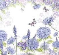Napkin Purple wildflowers 33 cm x 33 cm - 165*165*25 mm - 1 pack of 20 napkins