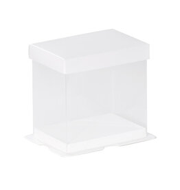 Calisto Boîte transparente horizontale (blanc)