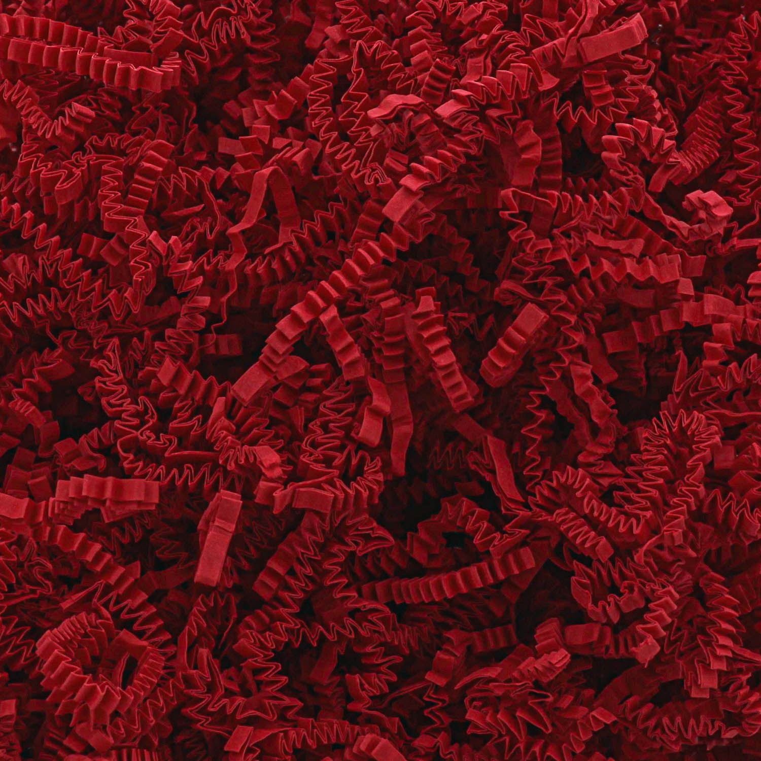 Matériau de remplissage papier zigzag grésillant - rouge - 2 mm - 1,2 kg par boîte