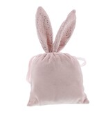 Rabbit "Glimpy" pull bag with ears - pink - 125*10*220mm - 12 pieces