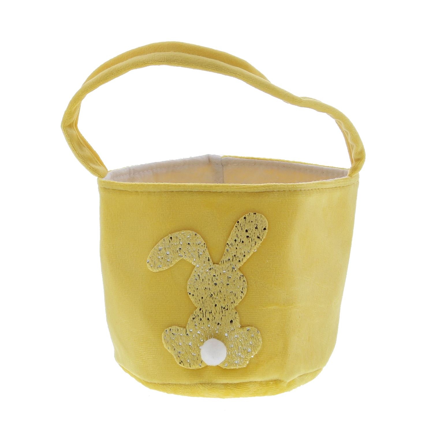 Rabbit "Glimpy" basket with handle high - yellow - 120*120*110 mm - 6 pieces