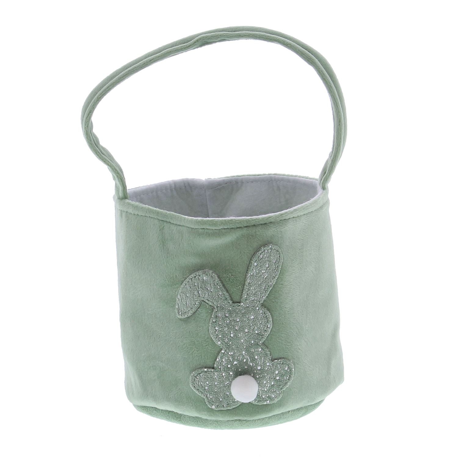 Rabbit "Glimpy" basket with handle high - smokey green - 120*120*110 mm - 6 pieces