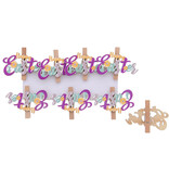 Clip Lapin "Pompom" Joyeuses Pâques - 65*12*48mm - 48 pièces