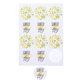 Sticker 6,35 cm "Lemons" squeeze the day - 60 stuks