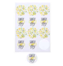 Sticker 6,35 cm "Lemons" squeeze the day