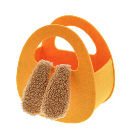 Basket "Floppy" with 2 hanging rabbit ears - dark yellow