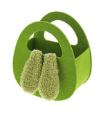 Panier "Floppy" avec 2 oreilles de lapin pendantes - vert - 155*95*180 mm - 6 pièces