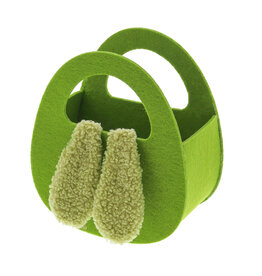 Korb „Floppy“ mit 2 hängenden Hasenohren – Grün