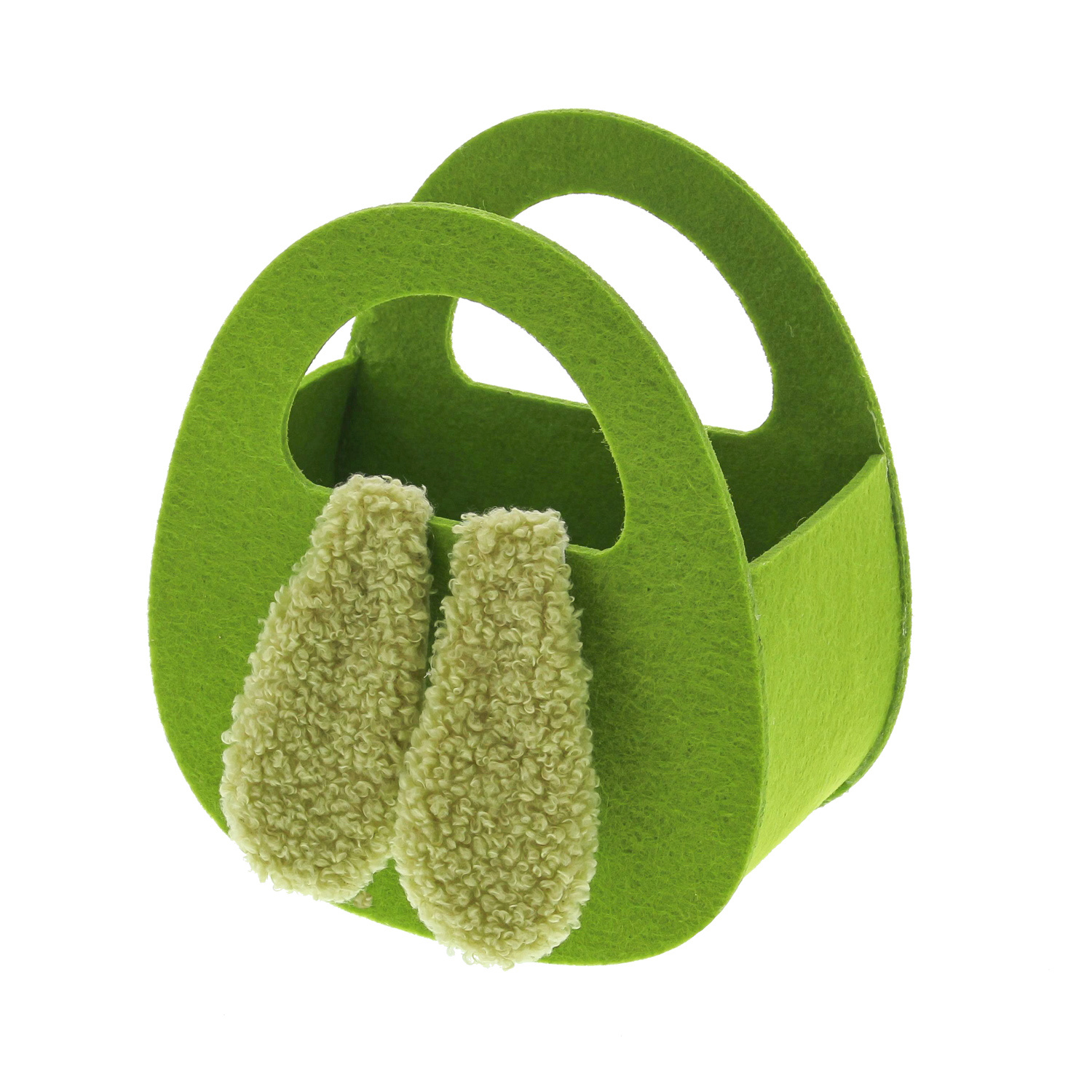 Panier "Floppy" avec 2 oreilles de lapin pendantes - vert - 155*95*180 mm - 6 pièces