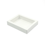 GK1 Window box with transparant lid (shiny white) - 130*90*27mm - 145 pieces