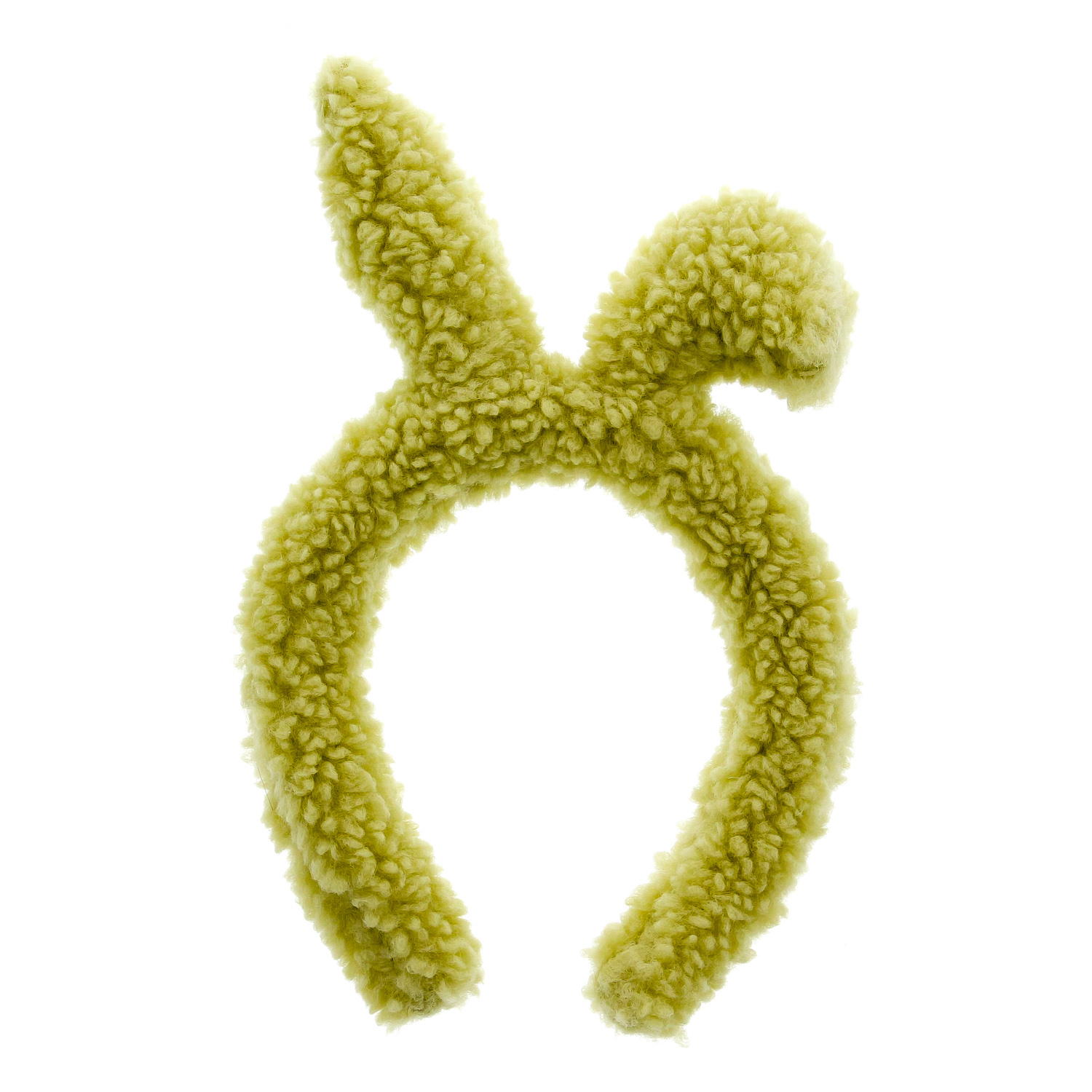 Diadem „Curly Plush“ mit Ohren – grün – 145*45*220 mm – 6 Stück