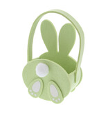 Rabbit "Pompon" basket with handle big - smokey green -  150*105*260 mm - 6 pieces