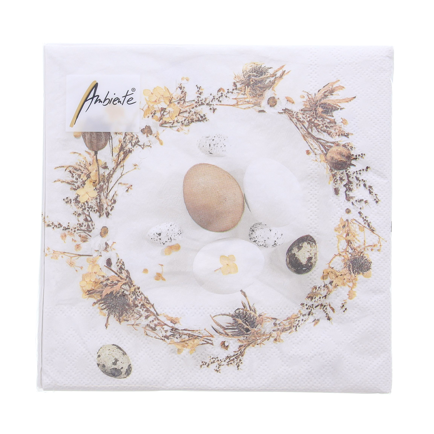 Serviette Eggs 33 cm x 33 cm - 165*165*25 mm - 1 paquet de 20 serviettes