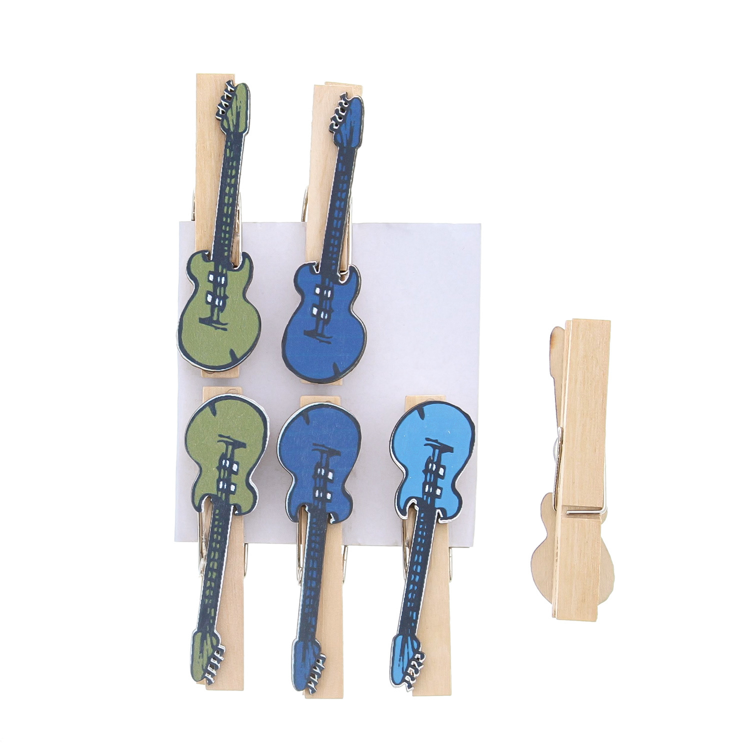 "Music" Gitaar knijper - 20*15*74 mm -36 stuks