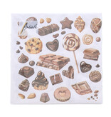 Serviette Sweet chocolates 33 cm x 33 cm - 165*165*25 mm - 1 paquet de 20 serviettes