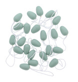 Wooden hanging egg - smokey green - 15*15*80mm - 144 pieces
