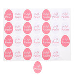 Sticker shiny "Happy Easter" egg 2 assorted - fuchsia- 5 sheets of 28 pieces