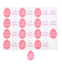 Autocollant brillant "Joyeuses Pâques" oeuf 2 assortis - fuchsia