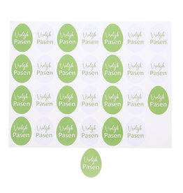 Sticker shiny "Happy Easter" egg 2 assorted - orange - green