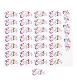 Sticker blinkend  "Bunny Pompom" Happy easter  - 160 stuks