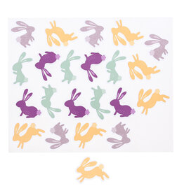 Autocollant brillant "Bunny Pompom" lapin