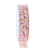 Confetti ribbon - pink/orange - 25mm*18m
