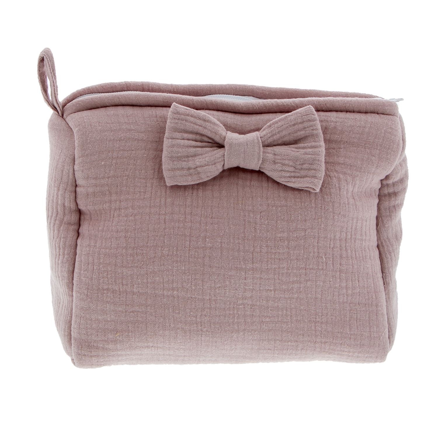 "Tetra" toiletry bag with bow - sea fog - 260*90*200 mm - 2 pieces