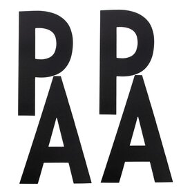 Pancarte PAPA separate Buchstaben