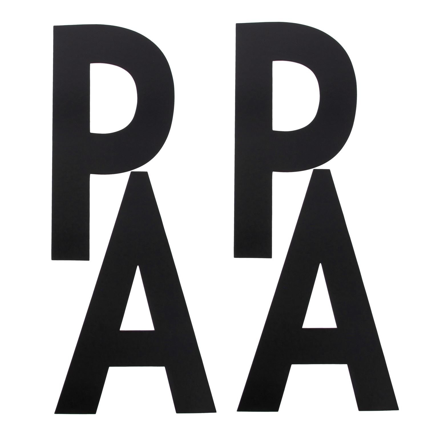 Pancarte PAPA lettres séparées - 2 séries de 4 lettres