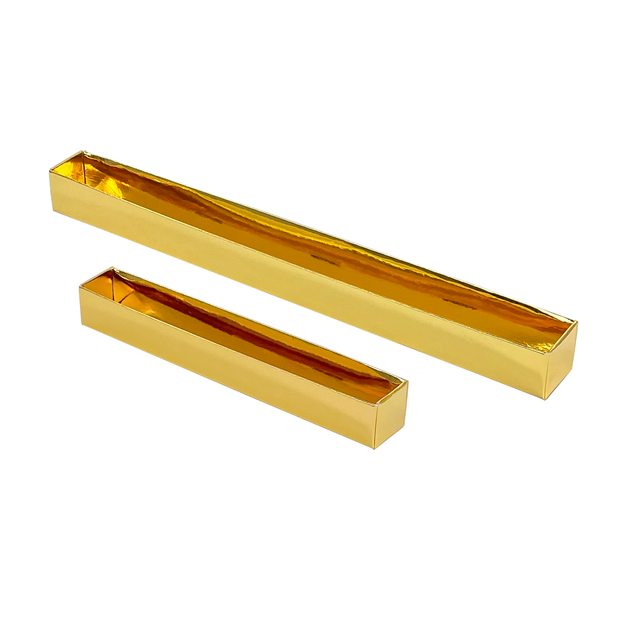 Truffeldoosjes Glanzend Goud met transparant deksel - 225*30*30mm - 40 stuks