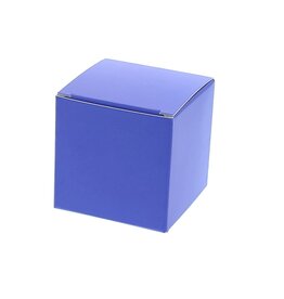 Petite boîte cube bleue