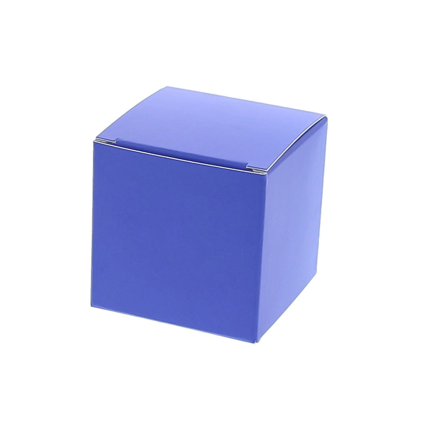 Petite boîte cube bleue - 100 pièces
