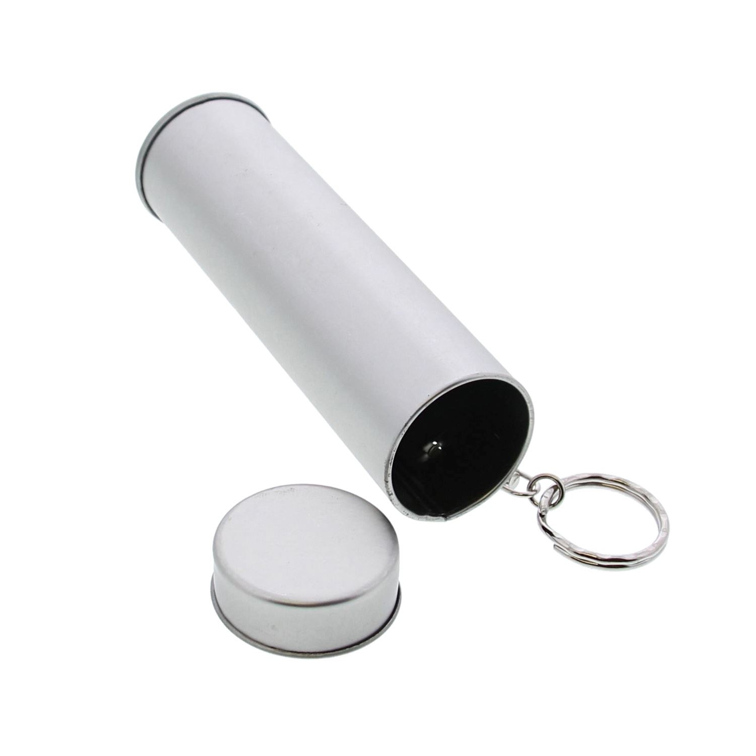 Metal tube key ring - 12 pieces