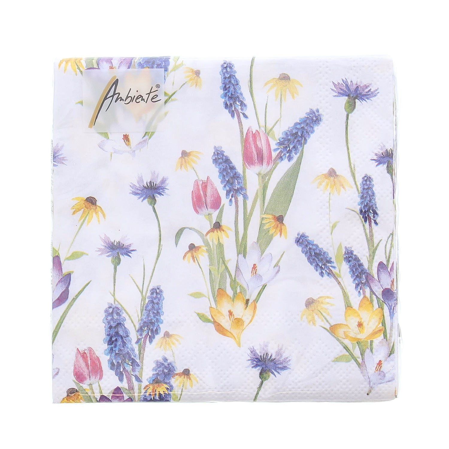 Servet Hello spring  25 cm x 25 cm    - 125*125*25 mm - 1 pakje met 20 servetten