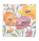 Servet Aquarell poppy  33 cm x 33 cm - 165*165*25 mm - 1 pakje met 20 servetten