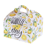 Sweetbox met handvat 250 gr. "Lemons" squeeze the day - 100*80*110 mm - 50 stuks