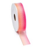 Ombré ribbon - Orange red - 25mm*20m