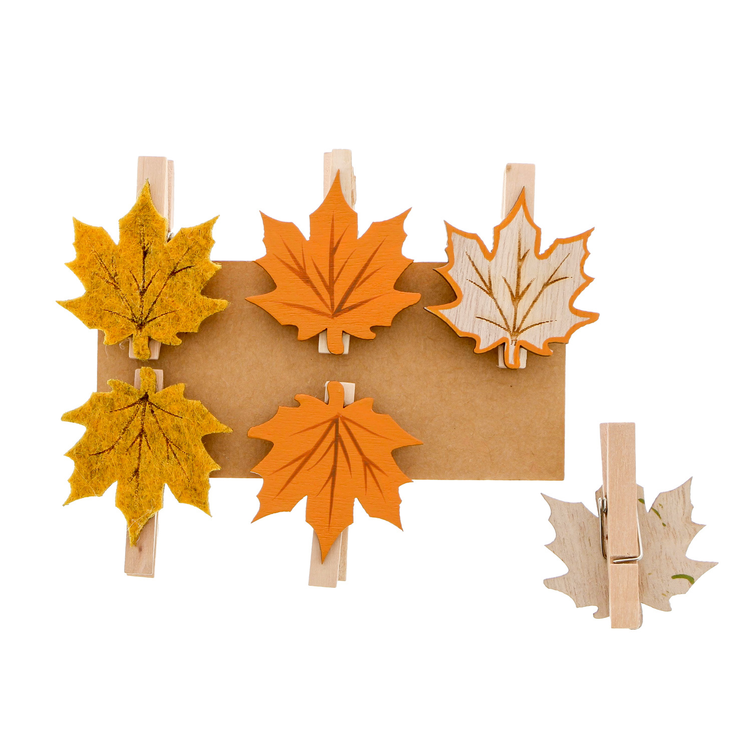 Norwegian maple leaf clipper - rust  - 42*13*48mm - 36 pieces