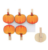 Winter pompoen knijper - oranje  - 35*12*47mm - 36 stuks
