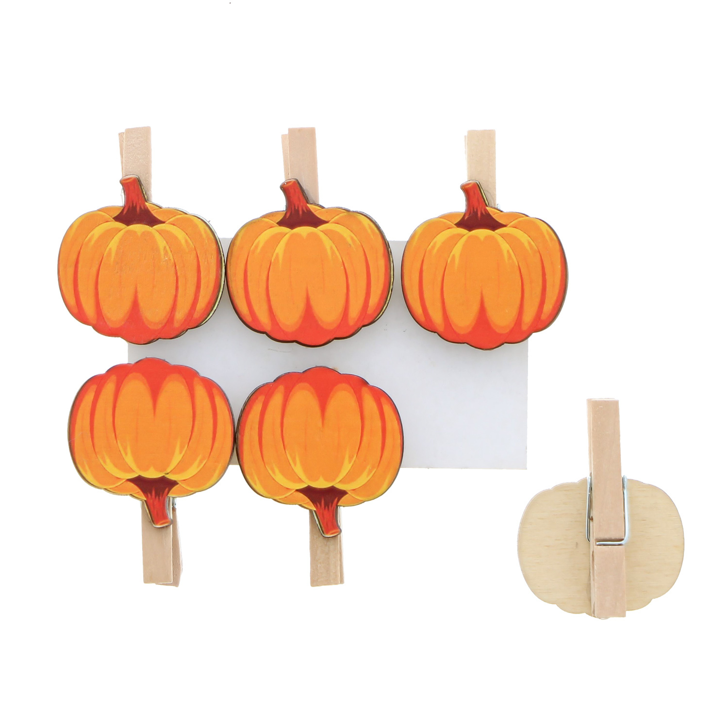 Winter pompoen knijper - oranje  - 35*12*47mm - 36 stuks