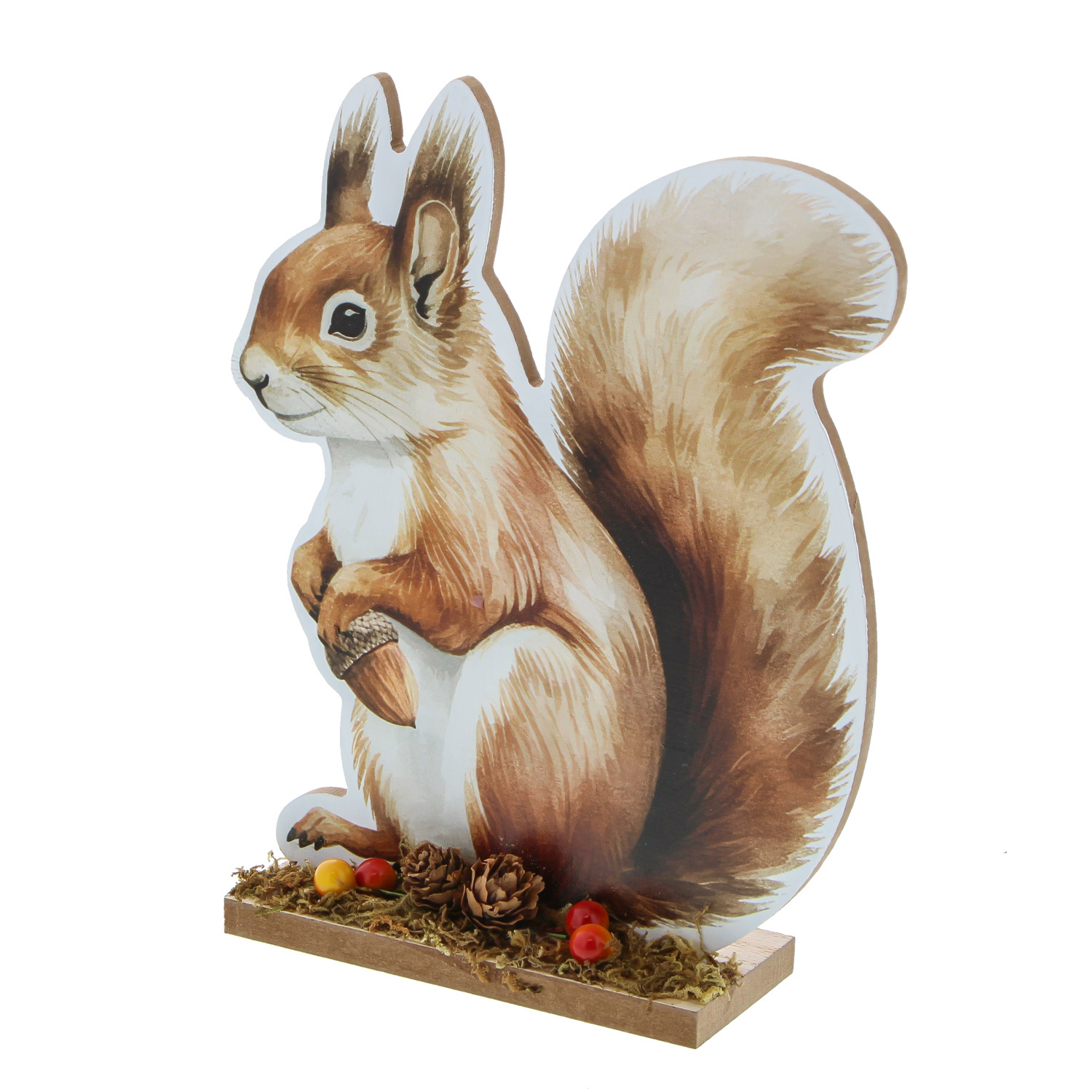 "Autumn scene" deco standing squirrel