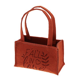 Tragetasche „Fall in love“ 13 cm Rost